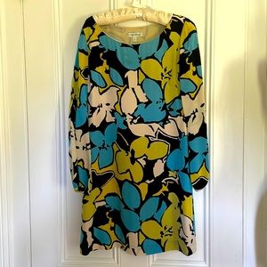 Garden Party Shift dress with side zip in bold print